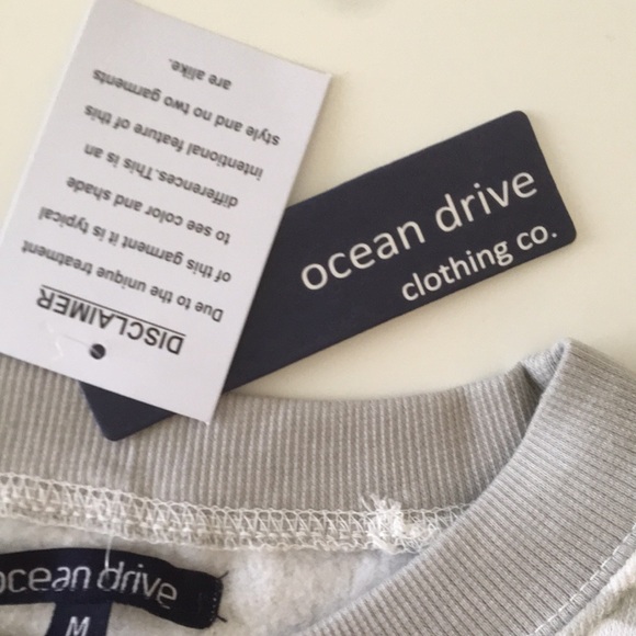 Ocean Drive Crewneck Sweatshirt Oversized Camouflage Medium - Picture 3 of 13